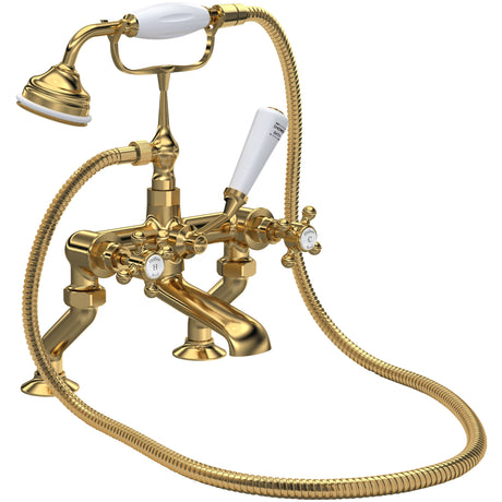 Hudson Reed Topaz Crosshead Bath Shower Mixer Tap With Shower Kit BC804HX