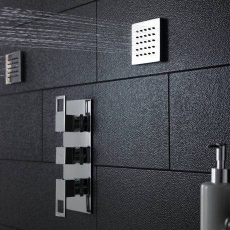 Hudson Reed Square Tile Body Jet 92x92mm Chrome BDJ002 LS