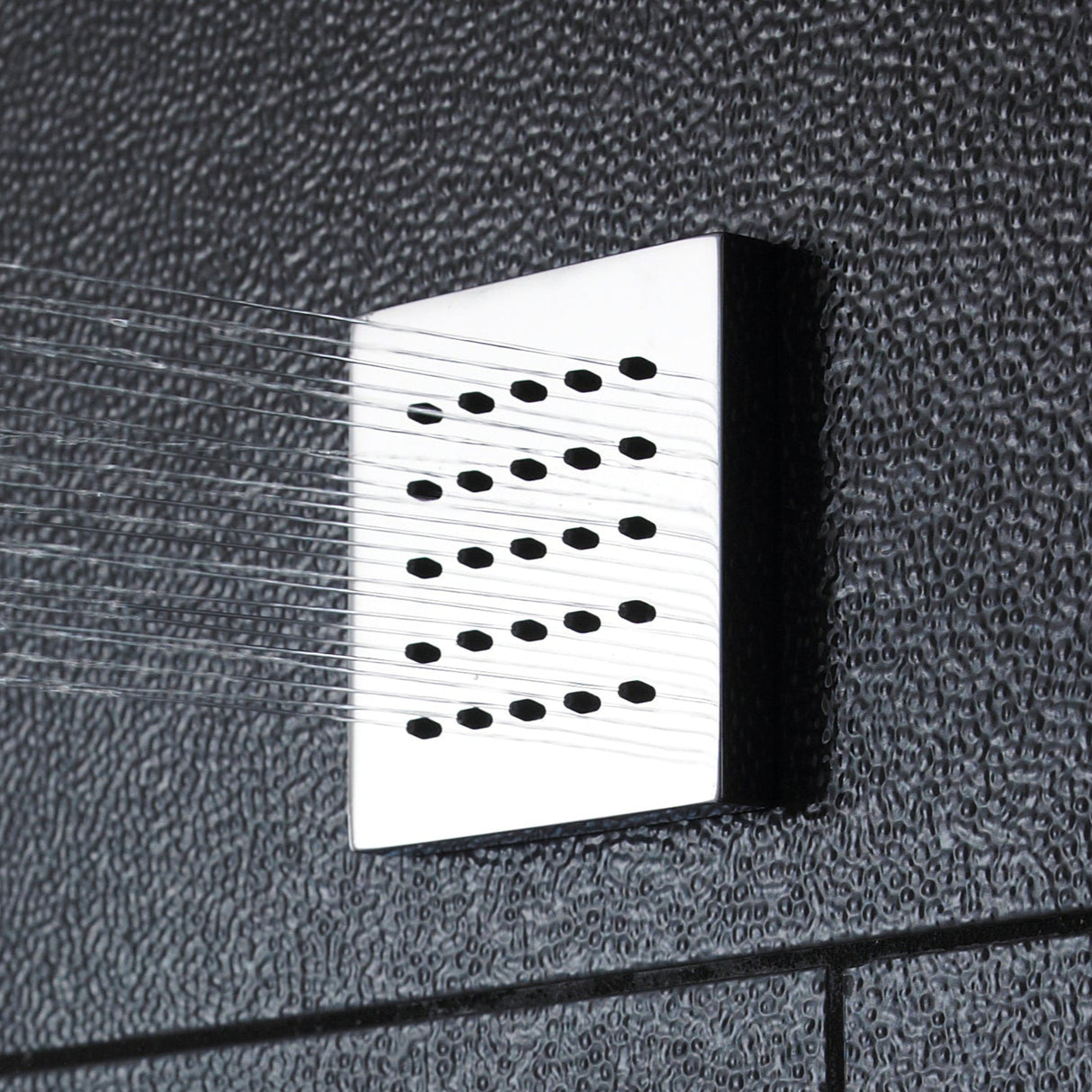 Hudson Reed Square Tile Body Jet 92x92mm Chrome BDJ002 LS1