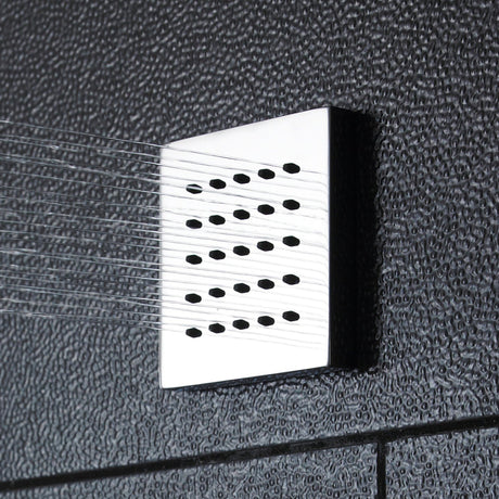 Hudson Reed Square Tile Body Jet 92x92mm Chrome BDJ002 LS1