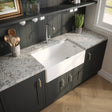 Nuie Belfast Ceramic 1.0 Bowl Kitchen Sink 795 x 460 x 245mm Without Waste -  White BE10032 LS1