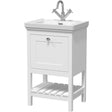 Old London Bexley 500mm Freestanding Vanity Unit & Basin, 1 Drawer Pure White BEX123A