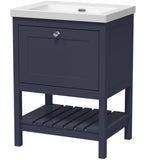 Old London Bexley 600mm Freestanding Vanity Unit & Basin, 1 Drawer Indigo Blue BEX325K