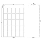 Hudson Reed 8mm Framed Wetroom Screen - Freestanding With Arms - Matt Black BFAF14 LD