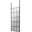 Hudson Reed 8mm Framed Wetroom Screen - Freestanding With Posts - Matt Black BFCP070