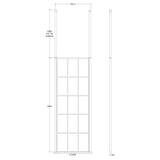 Hudson Reed 8mm Framed Wetroom Screen - Freestanding With Posts - Matt Black BFCP070 LD