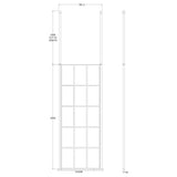 Hudson Reed 8mm Framed Wetroom Screen - Freestanding With Posts - Matt Black BFCP076 LD