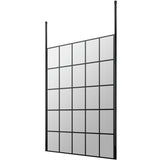 Hudson Reed 8mm Framed Wetroom Screen - Freestanding With Posts - Matt Black BFCP14