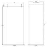 Hudson Reed 8mm Freestanding Wetroom Screen With Arms Matt Black BGPAF10 LD