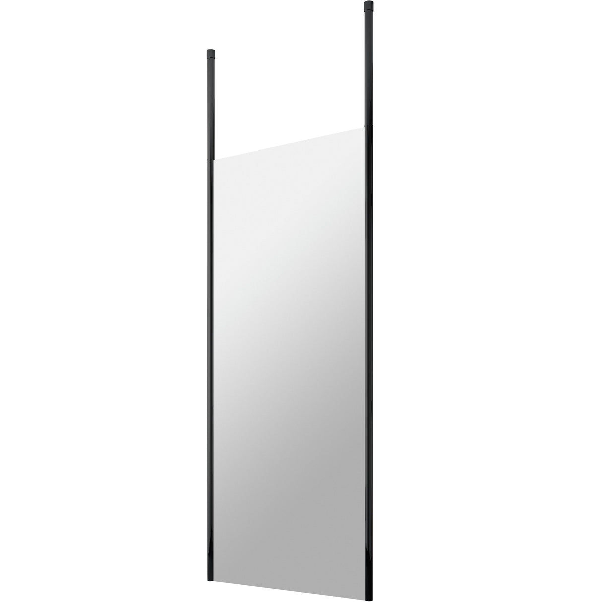 Hudson Reed 8mm Freestanding Wetroom Screen With Ceiling Posts Matt Black BGPCP070