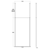 Hudson Reed 8mm Freestanding Wetroom Screen With Ceiling Posts Matt Black BGPCP10 LD