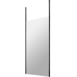 Hudson Reed 8mm Freestanding Wetroom Screen With Ceiling Posts Matt Black BGPCP11
