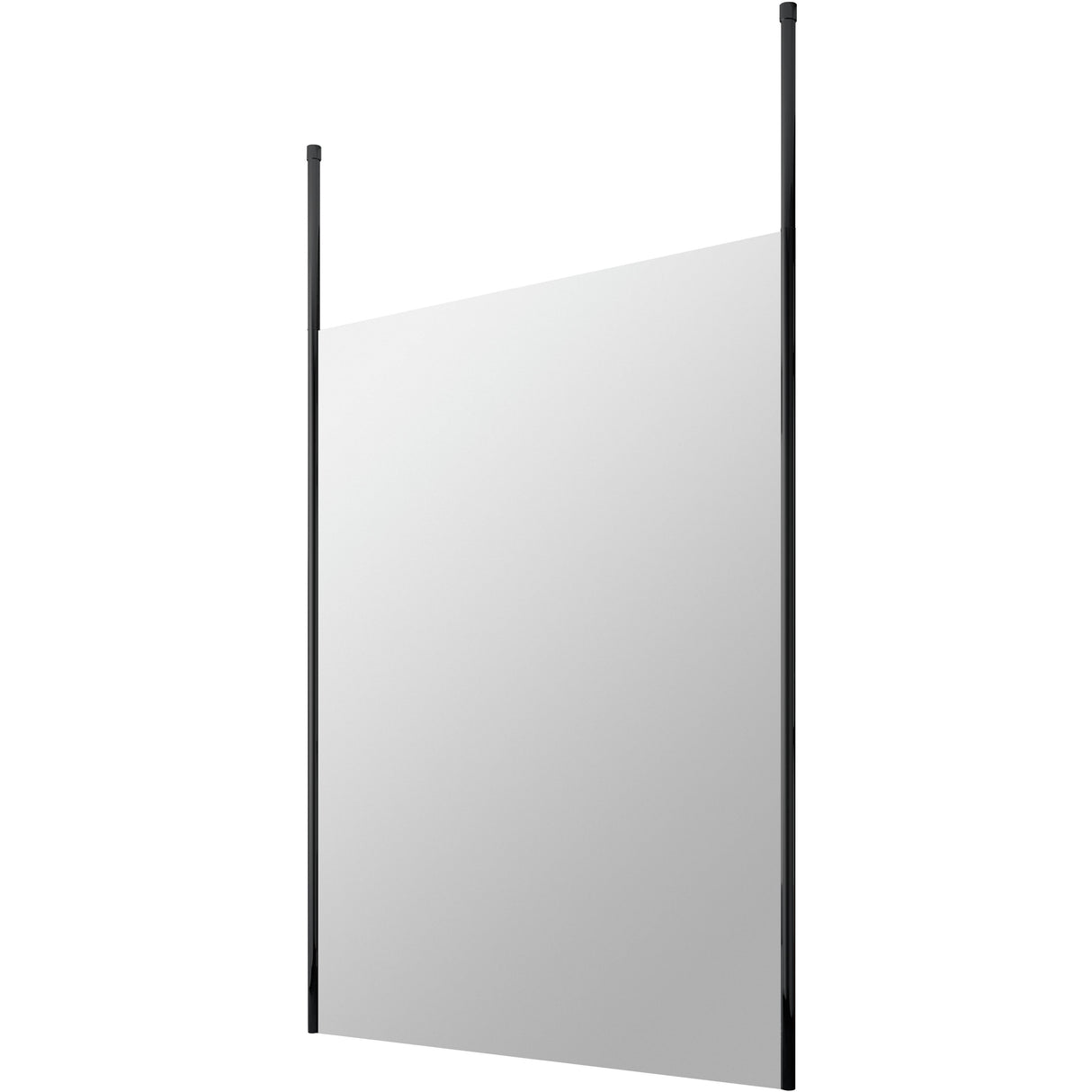 Hudson Reed 8mm Freestanding Wetroom Screen With Ceiling Posts Matt Black BGPCP14