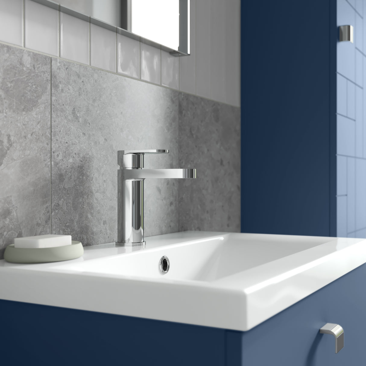 Nuie Binsey Mono Basin Mixer Tap with Waste Chrome BIN305 LS