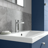 Nuie Binsey Mono Basin Mixer Tap with Waste Chrome BIN305 LS