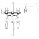 Nuie Binsey 3-Hole Deck Mounted Bath Filler Tap Chrome BIN333 LD