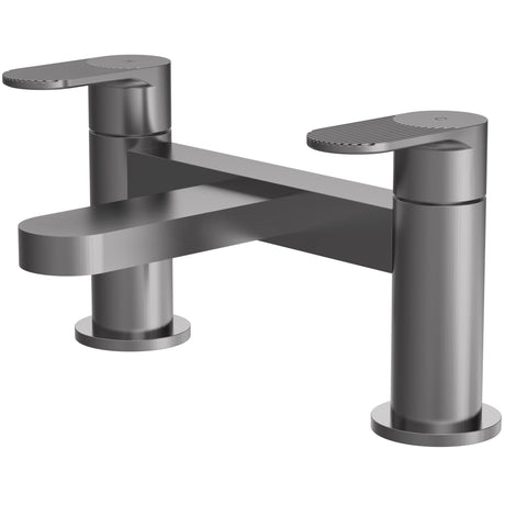 Nuie Cyprus Bath Filler Tap Brushed Pewter BIN703F
