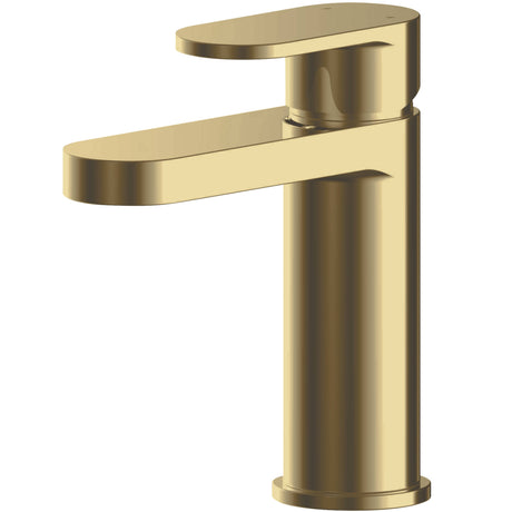 Nuie Binsey Mono Basin Mixer Tap with Waste Brushed Brass BIN805