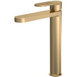 Nuie Cyprus Tall Mono Basin Mixer Tap Brushed Brass BIN870F