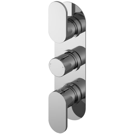 Nuie Binsey 3 Outlet Thermostatic Concealed Shower Valve With Diverter Chrome BINTR03