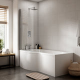 Nuie B-Shaped Shower Bath White LS2