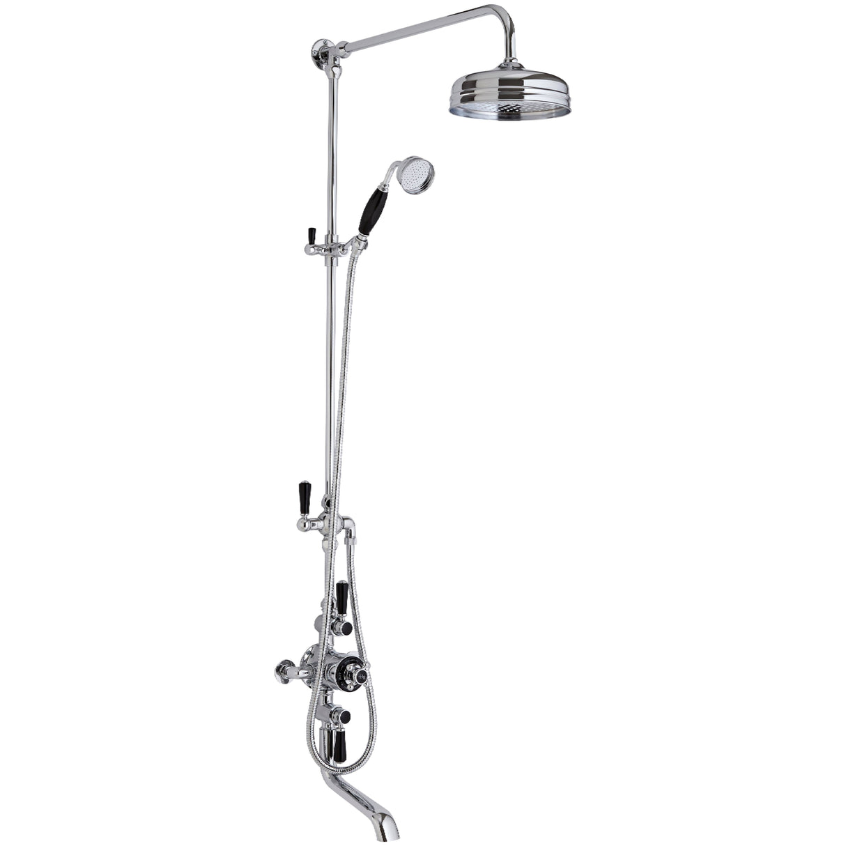 Hudson Reed Topaz 3 Outlet Thermostatic Shower & Bath Set With Diverter BTSVT103