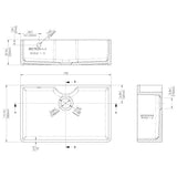 Nuie Butler Sink With Central Waste, Overflow & Tap Ledge 795 x 500 x 220mm - White BU12132 LD