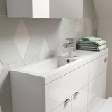 Hudson Reed Fusion Slimline Toilet & Basin Suite, 2 Door Vanity Unit (600mm), W1100mm Gloss White CBI101 LS
