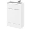 Hudson Reed Fusion Slimline 600mm Freestanding Basin Vanity Unit & Basin Gloss White CBI106