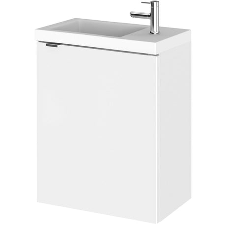 Hudson Reed Fusion 400mm Slimline Basin Vanity Unit & Basin, 1 Door Gloss White CBI137