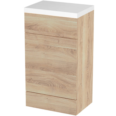 Hudson Reed Fusion Full Depth 500mm WC Unit & Top Bleached Oak CBI3005