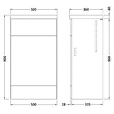 Hudson Reed Fusion Full Depth 500mm WC Unit & Top Bleached Oak CBI3005 LD