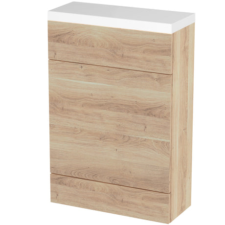 Hudson Reed Fusion Slimline 600mm WC Unit & Top Bleached Oak CBI3019