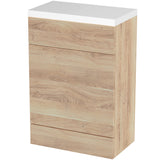 Hudson Reed Fusion Full Depth 600mm WC Unit & Top Bleached Oak CBI3020