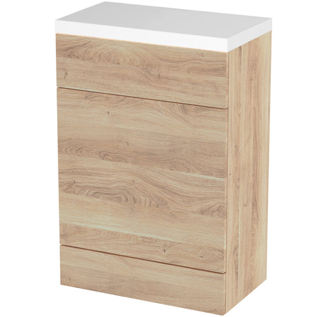 Hudson Reed Fusion Full Depth 600mm WC Unit & Top Bleached Oak CBI3020