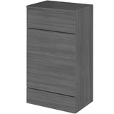 Hudson Reed Fusion Full Depth 500mm WC Unit & Top Anthracite Woodgrain CBI505A