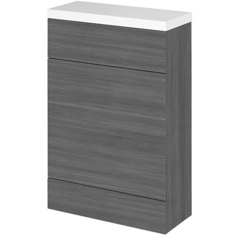 Hudson Reed Fusion Slimline 600mm WC Unit & Top Anthracite Woodgrain CBI519