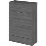 Hudson Reed Fusion Slimline 600mm WC Unit & Top Anthracite Woodgrain CBI519A
