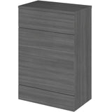 Hudson Reed Fusion Full Depth 600mm WC Unit & Top Anthracite Woodgrain CBI520A