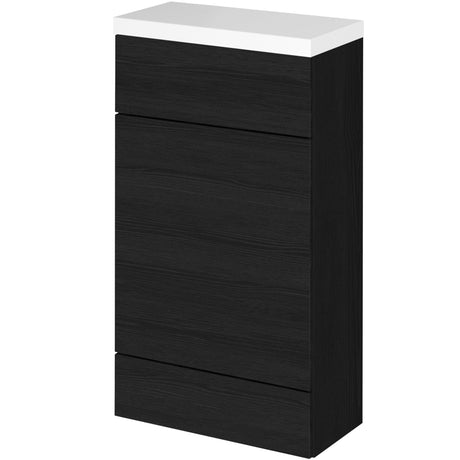 Hudson Reed Fusion Slimline 500mm WC Unit & Top Charcoal Black CBI604