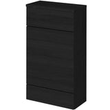 Hudson Reed Fusion Slimline 500mm WC Unit & Top Charcoal Black CBI604A