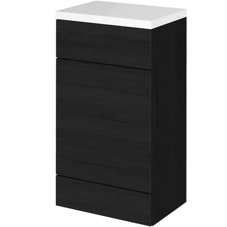 Hudson Reed Fusion Full Depth 500mm WC Unit & Top Charcoal Black CBI605