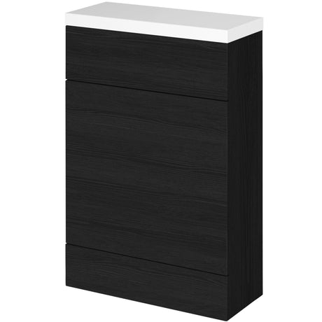 Hudson Reed Fusion Slimline 600mm WC Unit & Top Charcoal Black CBI619