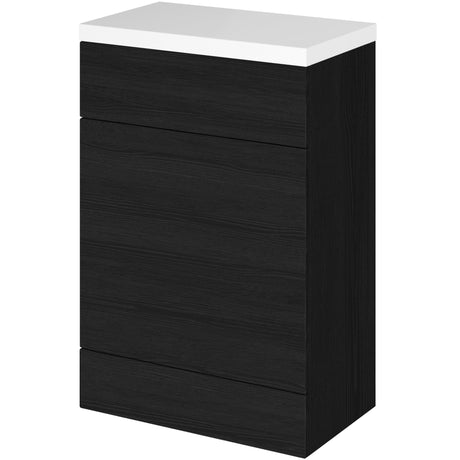 Hudson Reed Fusion Full Depth 600mm WC Unit & Top Charcoal Black CBI620