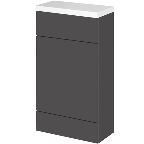 Hudson Reed Fusion Slimline 500mm WC Unit & Top Gloss Grey CBI904