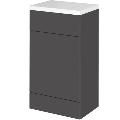 Hudson Reed Fusion Full Depth 500mm WC Unit & Top Gloss Grey CBI905