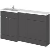 Hudson Reed Fusion 1500mm Full Depth Toilet & Basin Suite, WC Unit (600mm) Gloss Grey CBI913