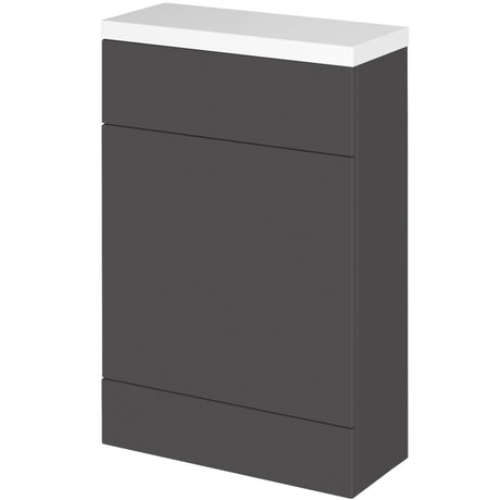 Hudson Reed Fusion Slimline 600mm WC Unit & Top Gloss Grey CBI919