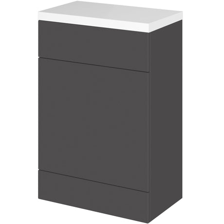 Hudson Reed Fusion Full Depth 600mm WC Unit & Top Gloss Grey CBI920