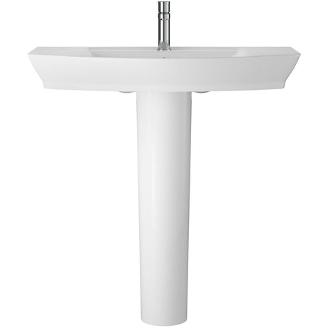 Hudson Reed Maya Basin & Full Pedestal 850mm wide, 1 Tap Hole White CCL004_1